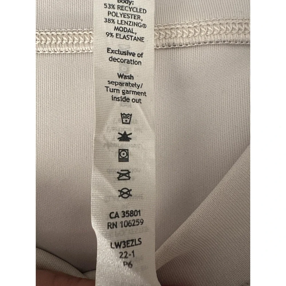 Lululemon Sweatshirt Women8 Opal White Cropped Crewneck Stretch Pullover LW3EZLS